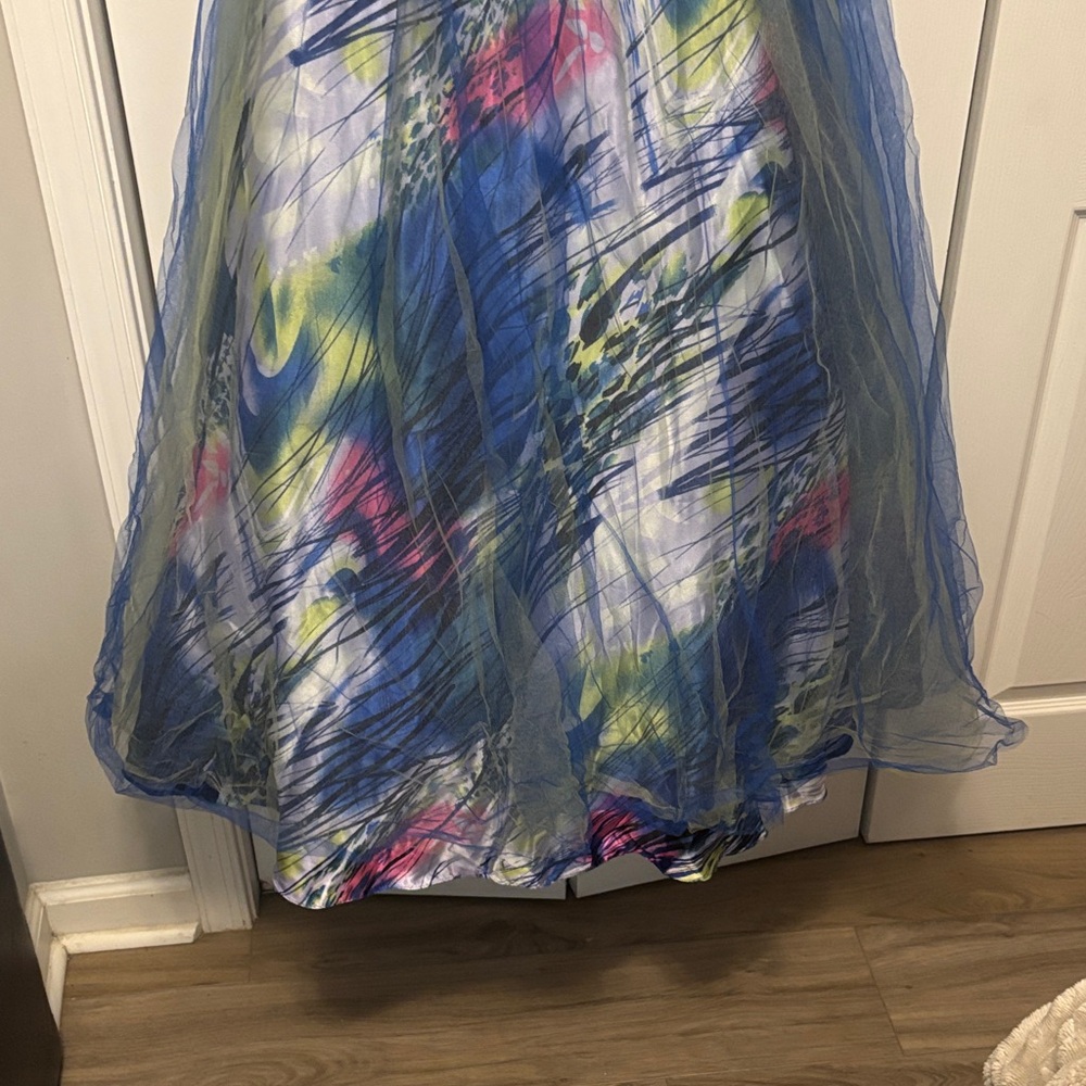 Cache Multi Colored Satin Dress - image 4